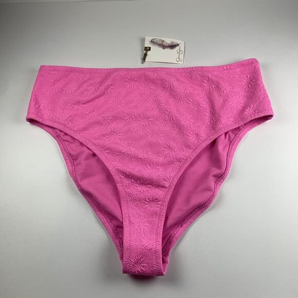 Jessica Simpson Sweet Daisy High-Waisted‎ Bottoms Women's Large Lip Gloss Bikini - Picture 1 of 6